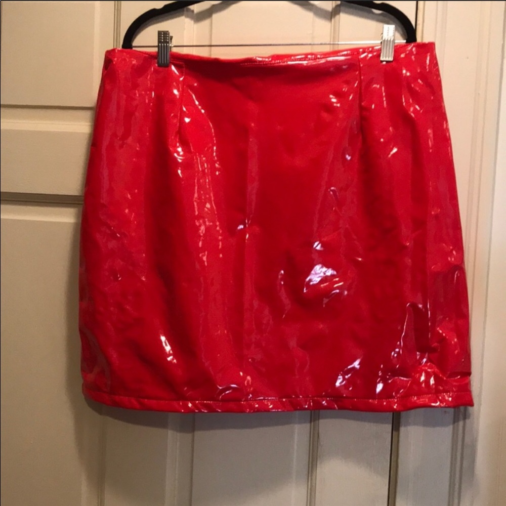 Missguided Vinyl Mini Skirt